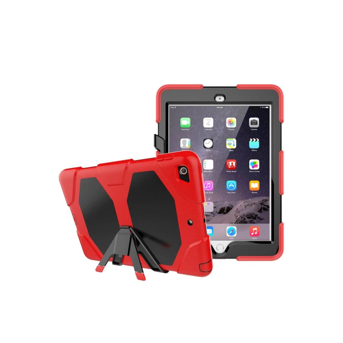 Apple İpad 5 Air 9. 7 Kılıf Griffin Tablet Kapak - Kırmızı görsel 3