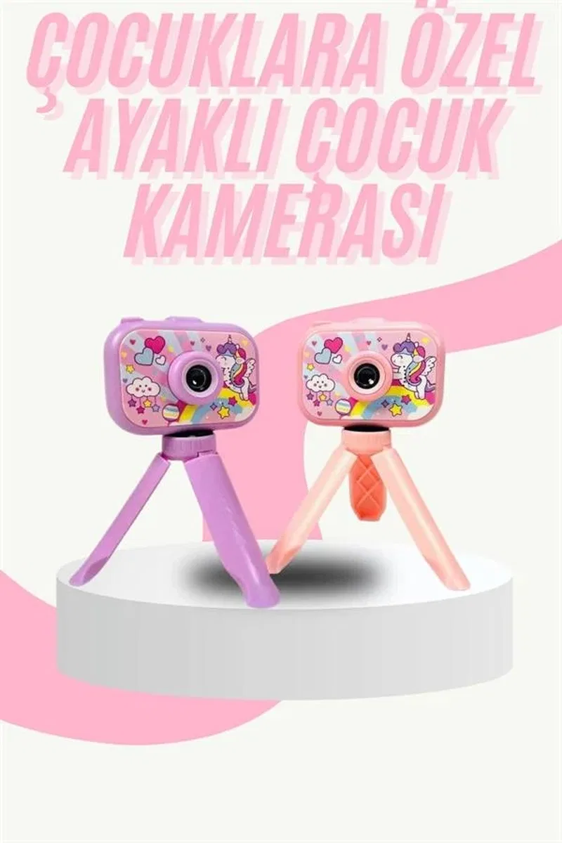 Çocuk Için Eğitici Video Kamera Ayaklı Mini Fotoğraf Makinesi görsel 2