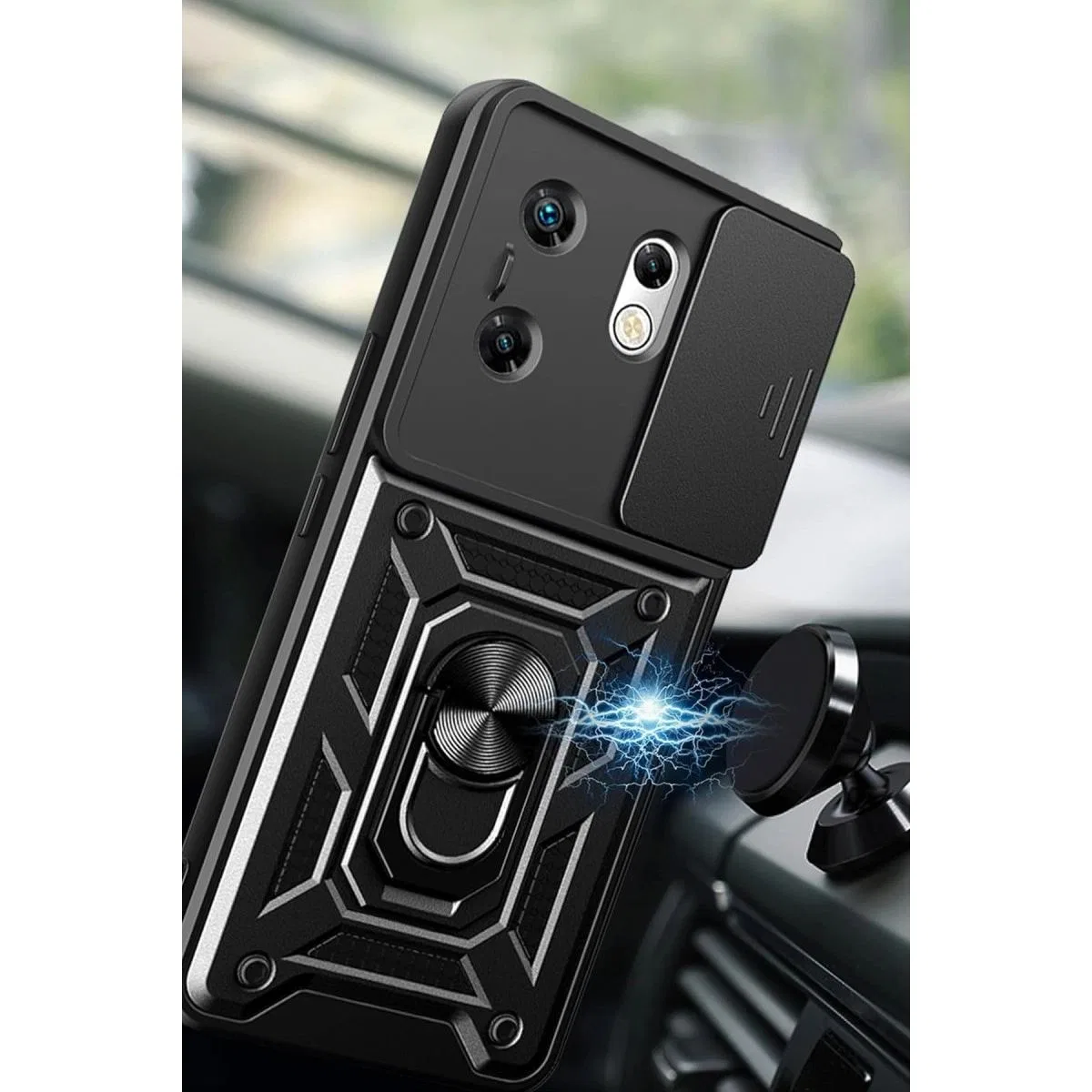 İnfinix Zero 30 4g Kılıf Pars Lens Yüzüklü Silikon - Kırmızı görsel 2