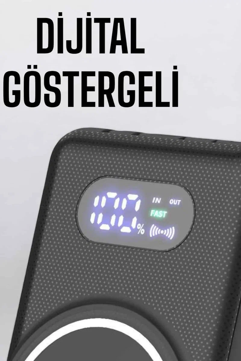 10. 000 Mah Powerbank 4 Portlu Hızlı Şarj Dijital Göstergeli görsel 2
