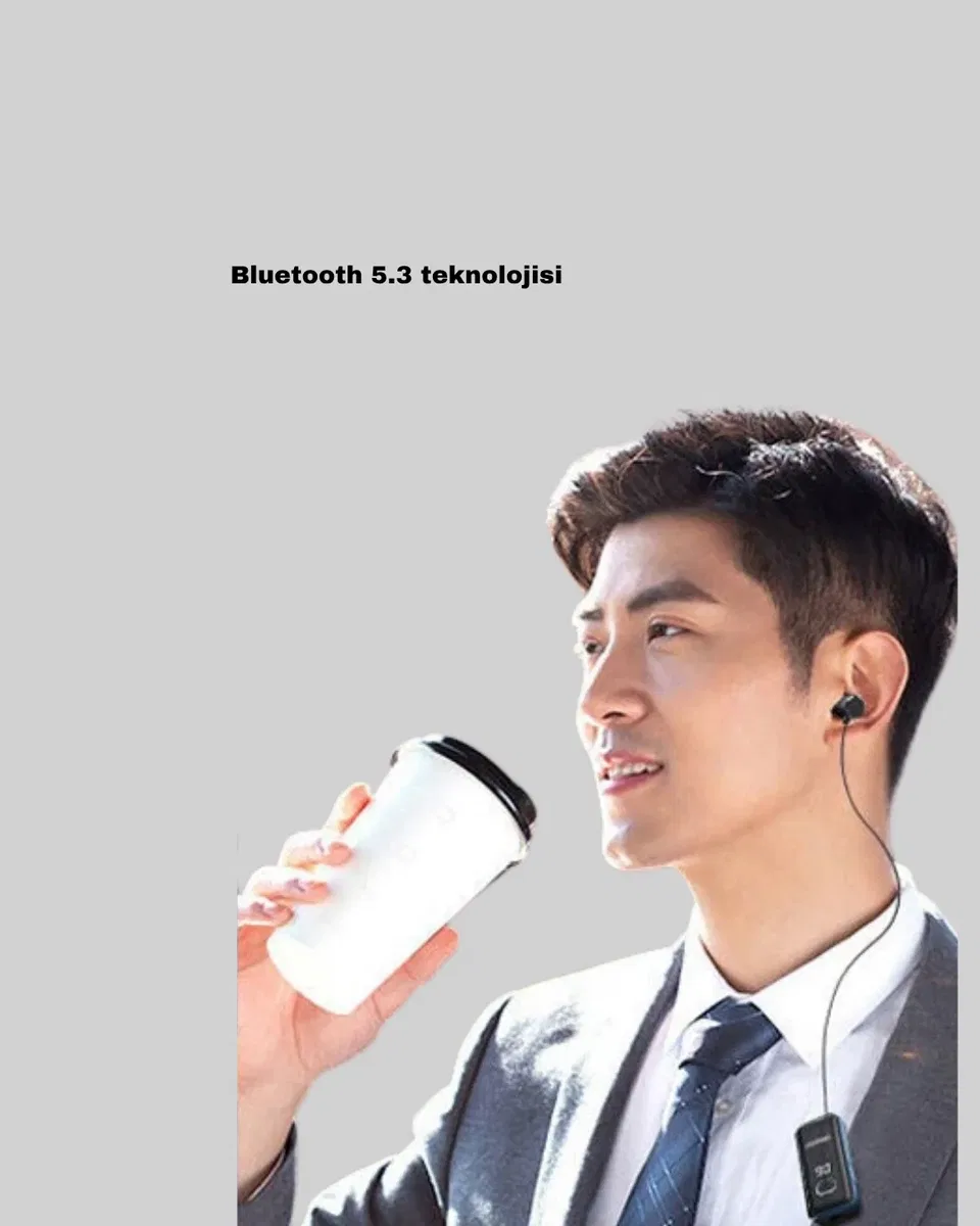 Bluetooth 5. 3 Kablosuz Kulaklık Geri Çekilebilir Kablolu ve Ekranlı görsel 4