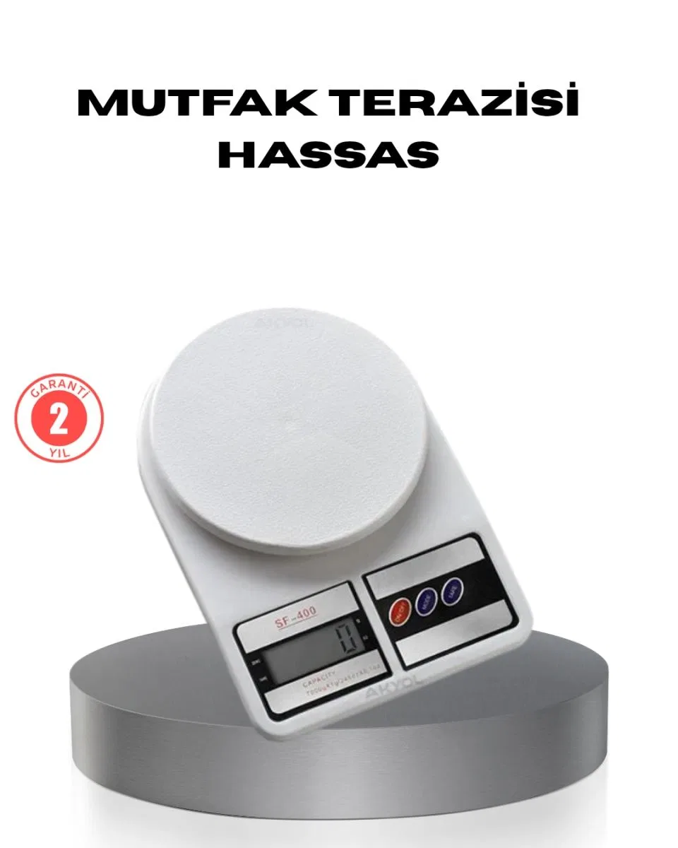 Hassas Dijital Mutfak Tartısı – 1g Doğruluk, Lcd Ekran, Otomatik Kapanma