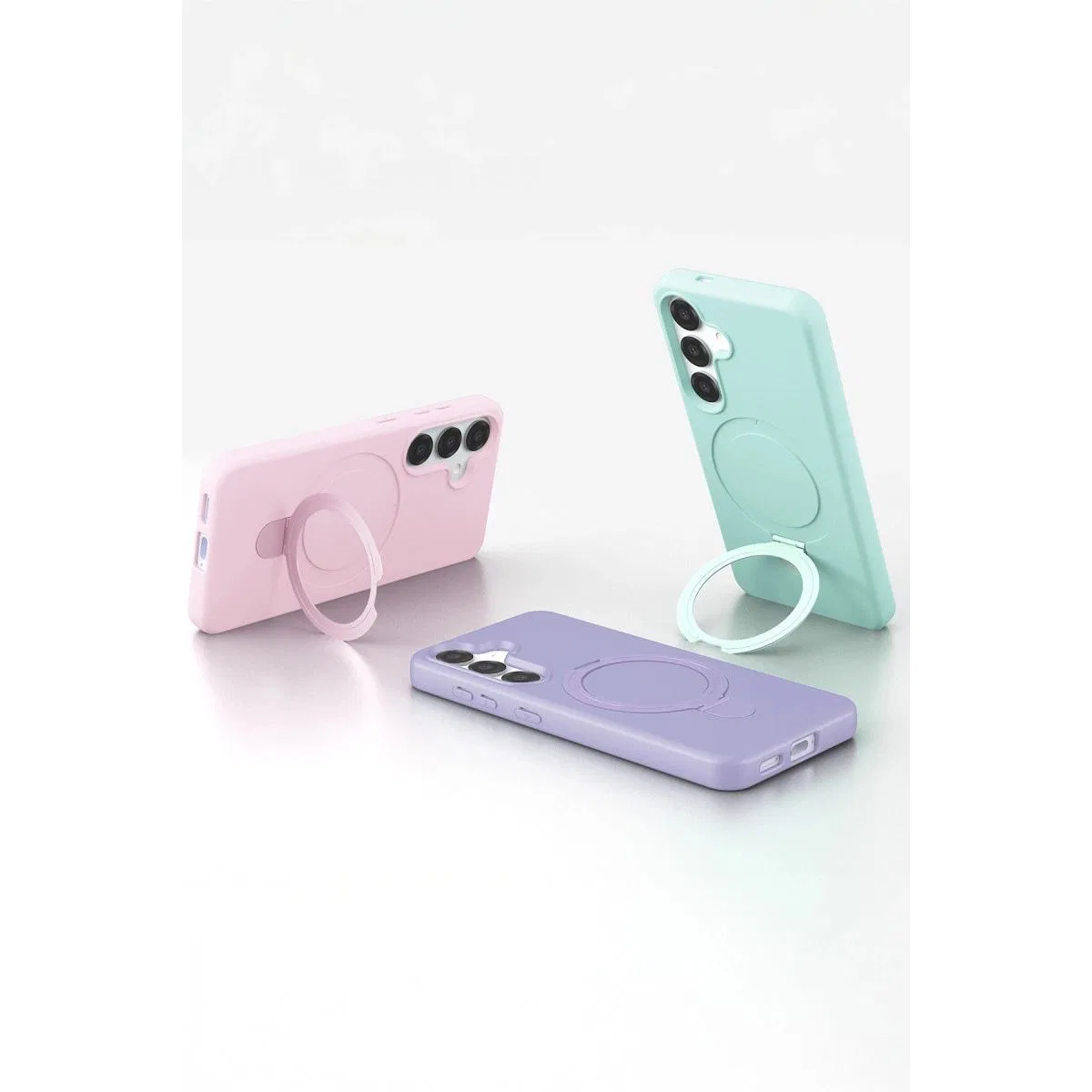 Samsung Galaxy S25 Regal Magsafe Standlı Kapak - Titan Gri görsel 5