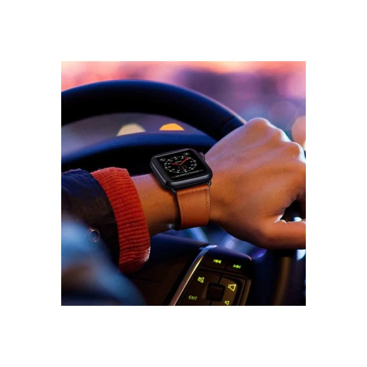 Apple Watch 42mm Kr415 Luaz Deri Kordon (saat Değildir) - Kahverengi görsel 2