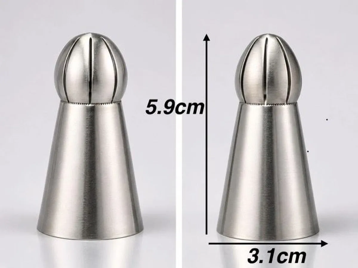 5'li Profesyonel Rus Top Duy Ucu Seti – 5. 9 Cm Büyük Boy Paslanmaz Çelik Krema Sıkma Ve Fırfır Uçları görsel 2