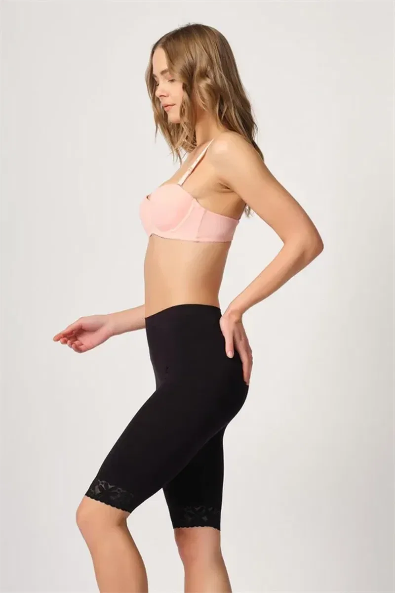 Siyah MI 3004 Soft Uzun Paça Dantel Boxer görsel 2