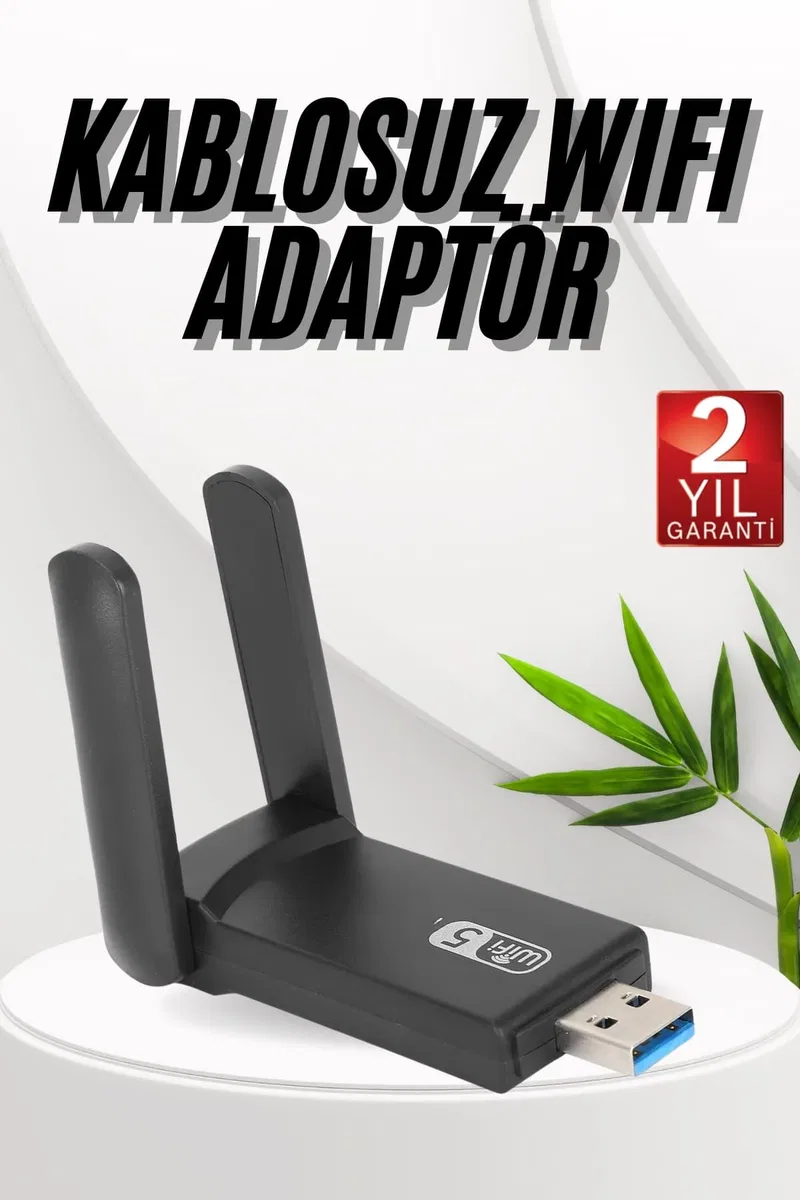 Wifi Adaptörü Bt5. 0 Wifi 2'si Bir Arada Çift Bantlı Çift Anten