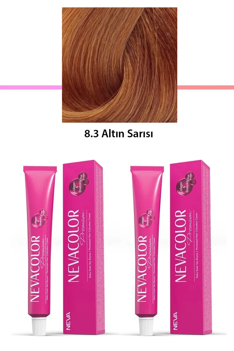 2 li Set Premium 8. 3 Altın Sarısı - Kalıcı Krem Saç Boyası 2 X 50 g Tüp