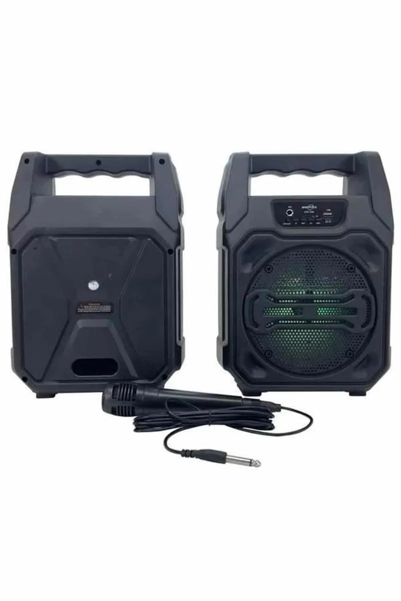 Karaoke Mikrofonlu Fm Radyolu Bluetooth Hoparlör Yüksek Ses Kaliteli görsel 3