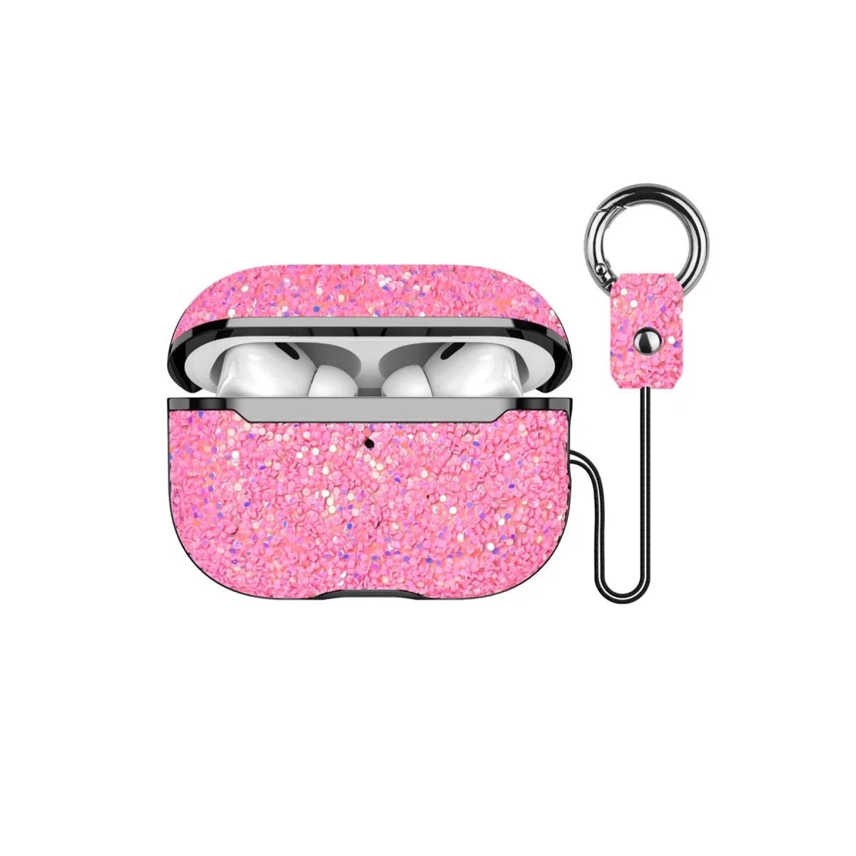 Onegif Apple Airpods 3 (3. nesil) Bright Simli Airpods Kapak - Pembe