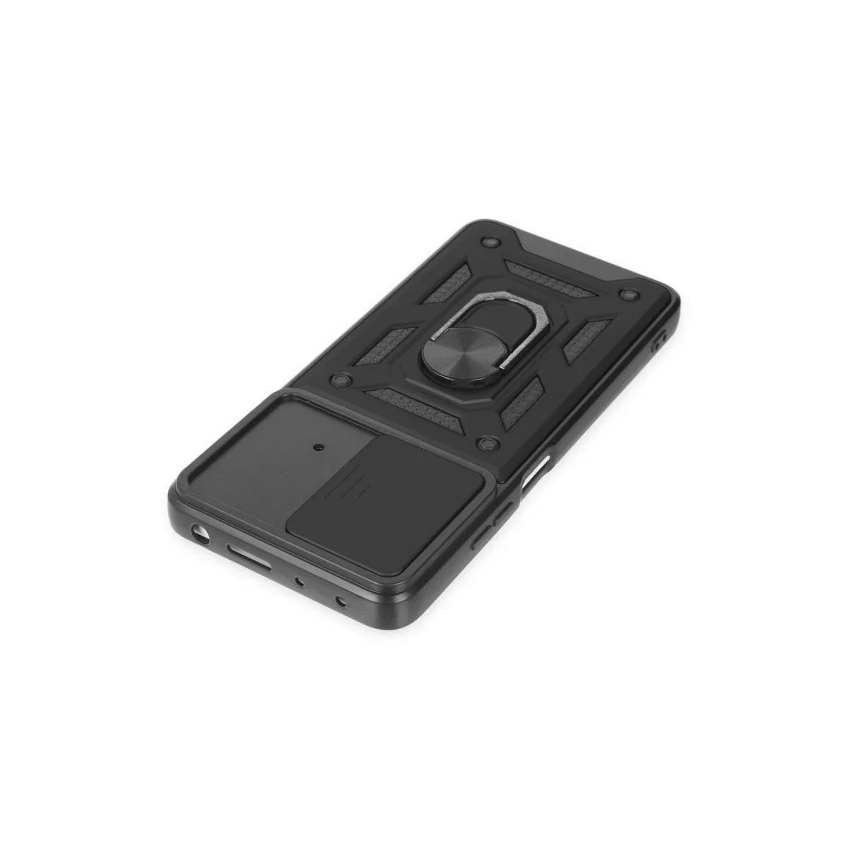 Xiaomi Poco X4 Pro 5g Kılıf Pars Lens Yüzüklü Silikon - Siyah görsel 4