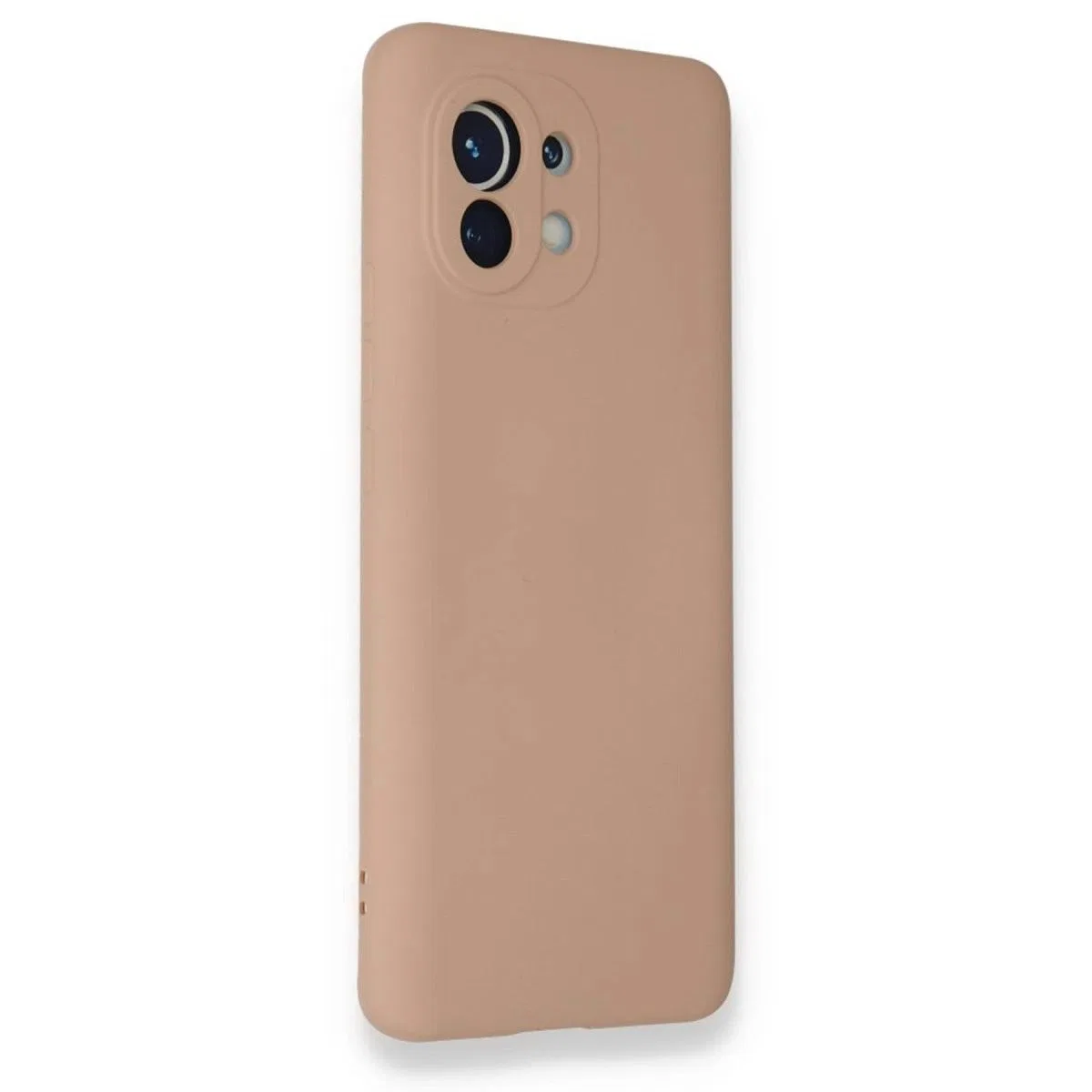 Xiaomi Mi 11 Kılıf Nano İçi Kadife Silikon - Pudra görsel 2