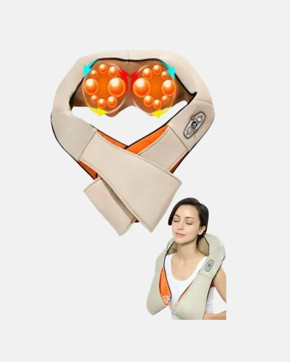 Ergonomik Ovmalı Masaj Aleti – Isıtmalı, Yoğurmalı, Boyun ve Bel Rahatlatıcı Masaj Makinesi görsel 3