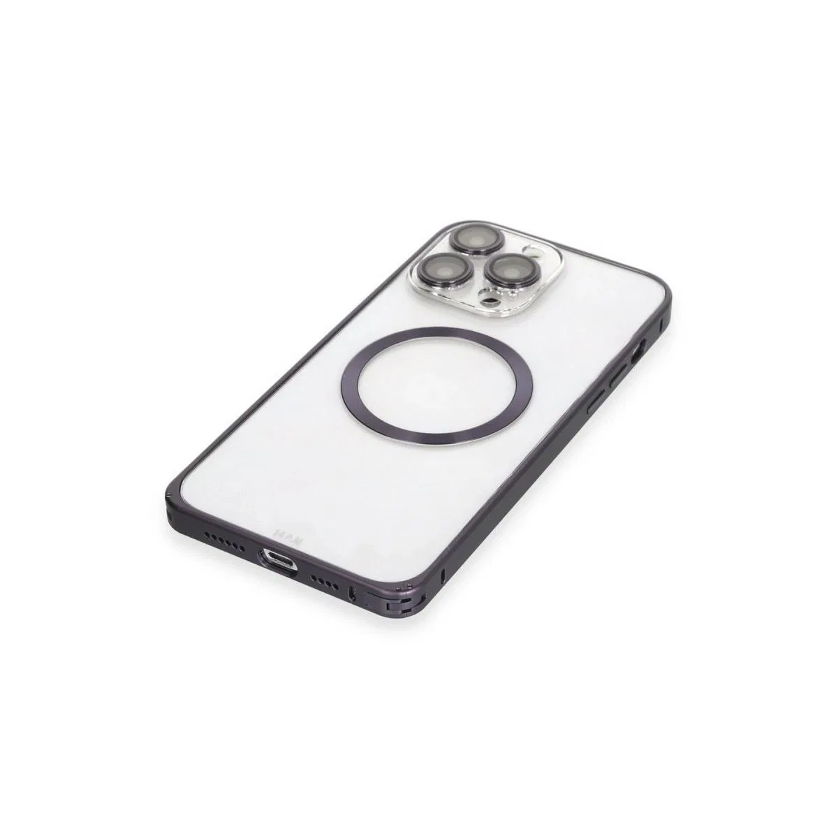 Joko Apple İphone 14 Pro Kılıf Metal Bumper Magneticsafe Kapak - Derin Mor görsel 5