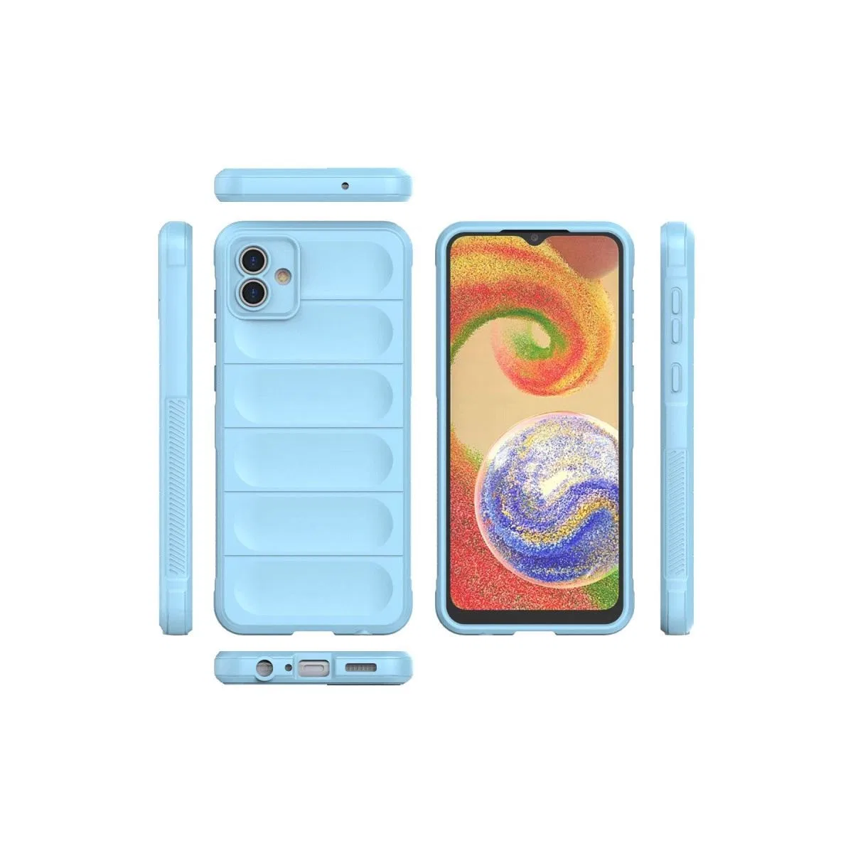 Samsung Galaxy A04 Kılıf Optimum Silikon - Sky Blue görsel 3