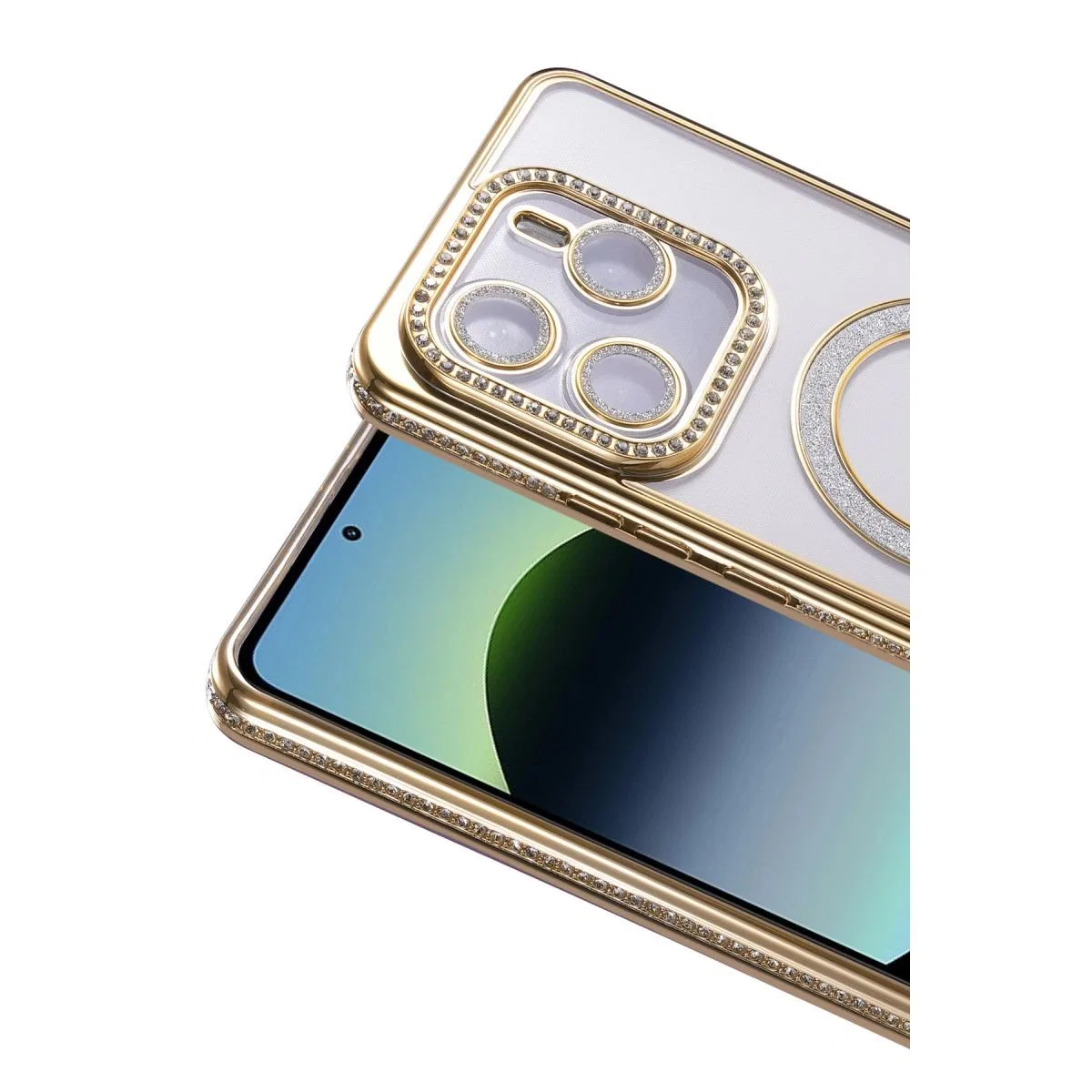 Xiaomi Redmi Note 14 4g Joke Simli Magneticsafe Kılıf - Gold görsel 2