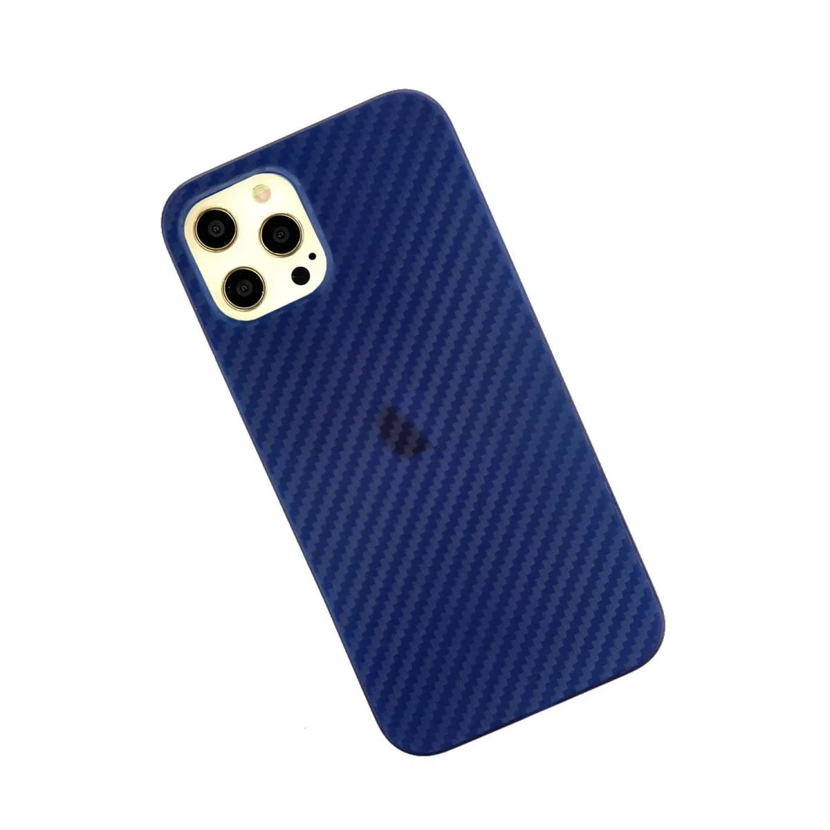 Apple İphone 12 Pro Max Kılıf Karbon Pp Silikon - Mavi görsel 2