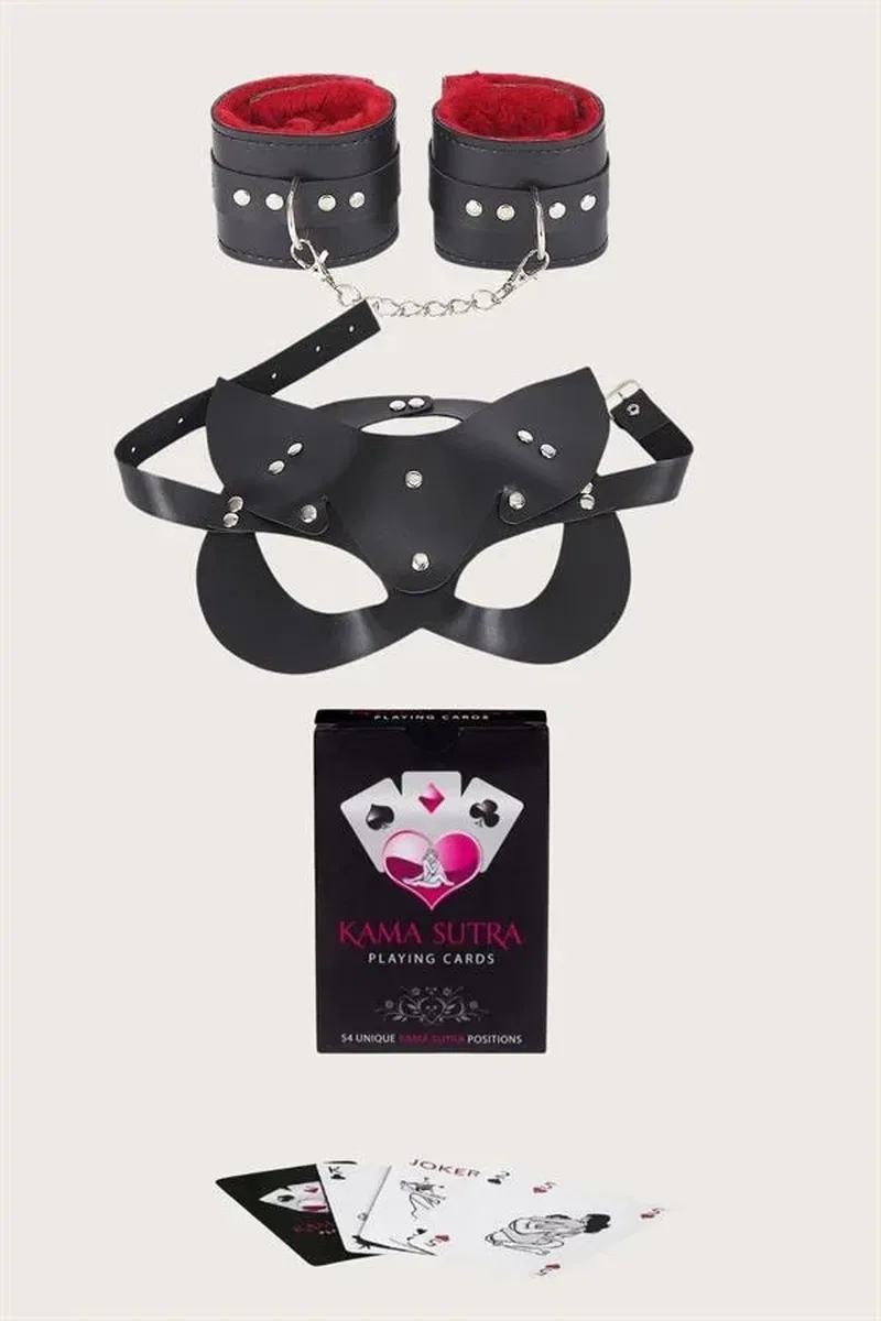 Görselli Oyun Kartı Kama Sutra Maske Set