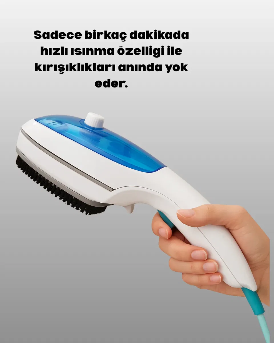 Kompakt Buharlı Ütü Pratik Kırışıklık Giderici görsel 3