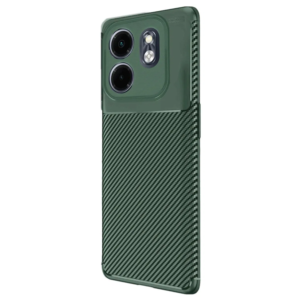 İnfinix Smart 9 Kılıf Auto Focus Karbon Kapak - Koyu Yeşil görsel 2