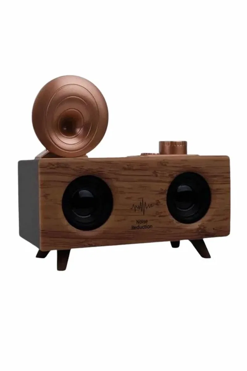 Gramafon Radyo Bluetooth Hoparlör Nostaljik Radyo FM Radyo görsel 3