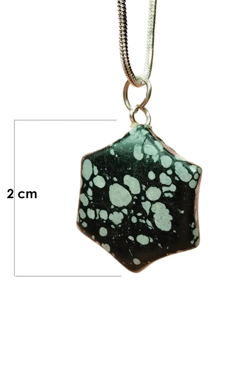 Obsidyen Doğal Taşı Zincirli El Yapımı Kolye Uç: 2 cm Zincir: 20 cm Kutulu mudanis görsel 3