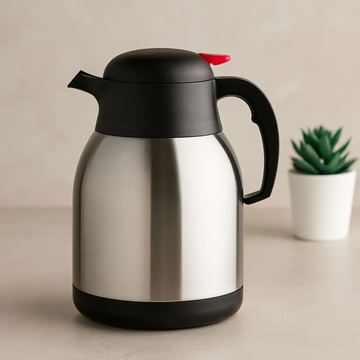 Paslanmaz Çelik Termos 1. 5L (304, Çift Contalı) - 12 Saat Sıcak / 24 Saat Soğuk
