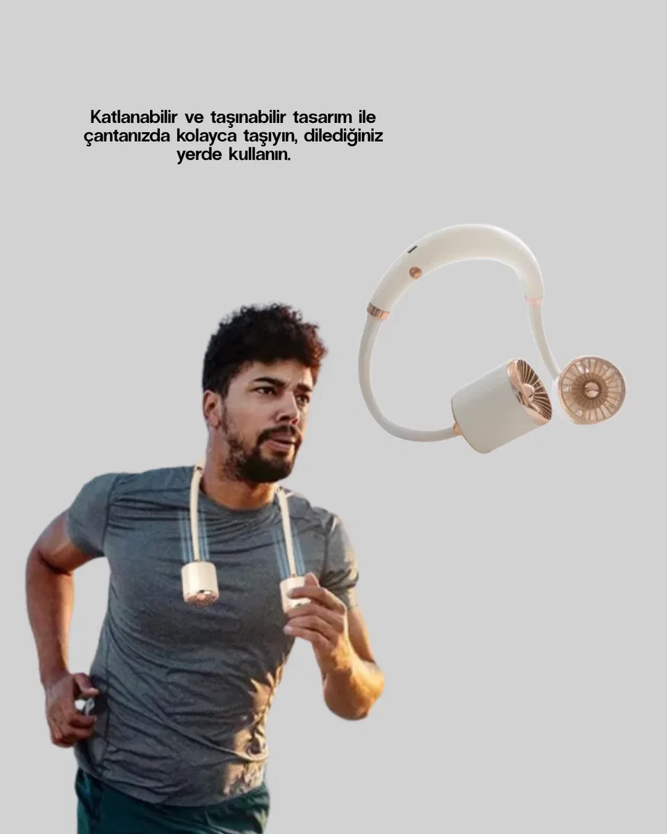 Katlanabilir Asılabilir Fan USB Şarjlı Hafif ve Sessiz Tasarım görsel 5