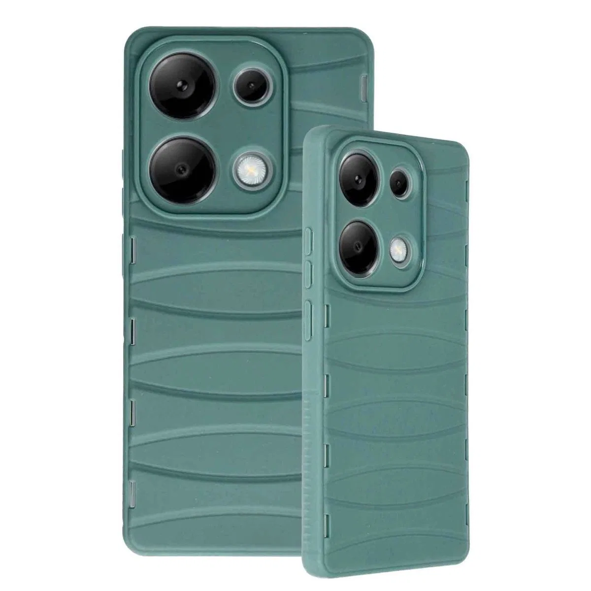 Xiaomi Redmi Note 13 Pro 4g Kılıf Bibercas Silikon Kapak - Koyu Yeşil görsel 3