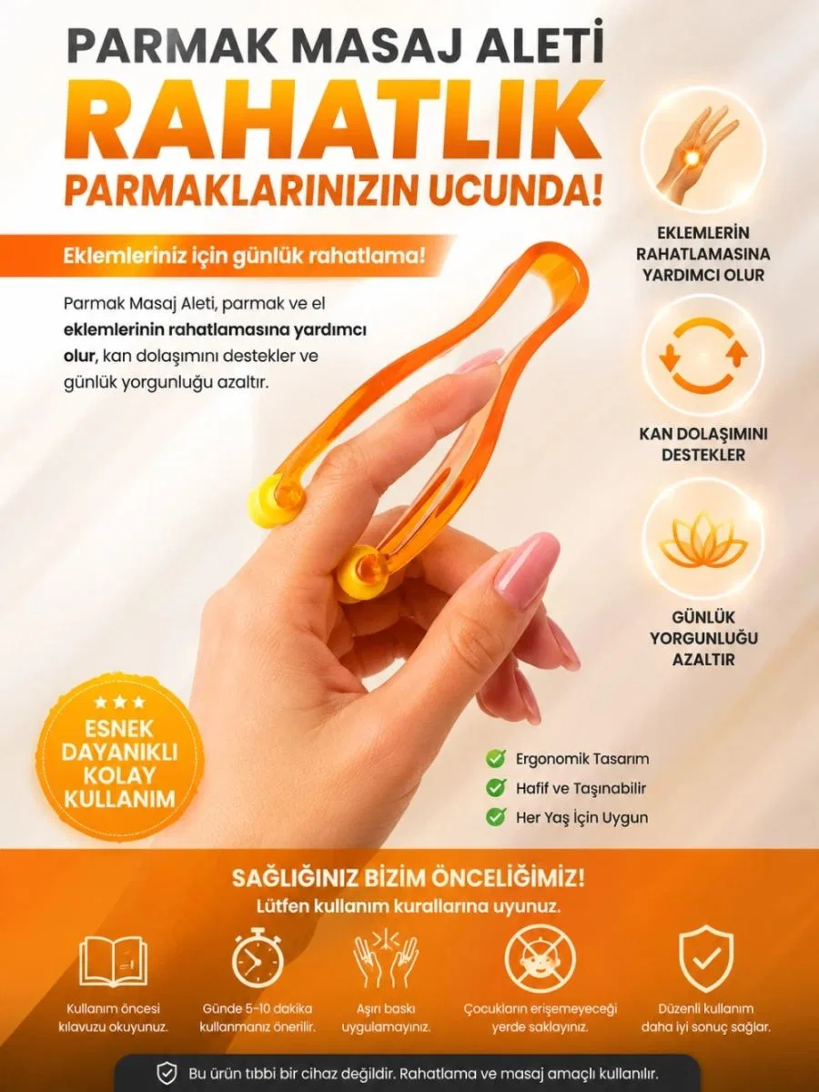 Parmak Masaj Aleti El Ve Parmak Rahatlatıcı Masaj Atı görsel 3