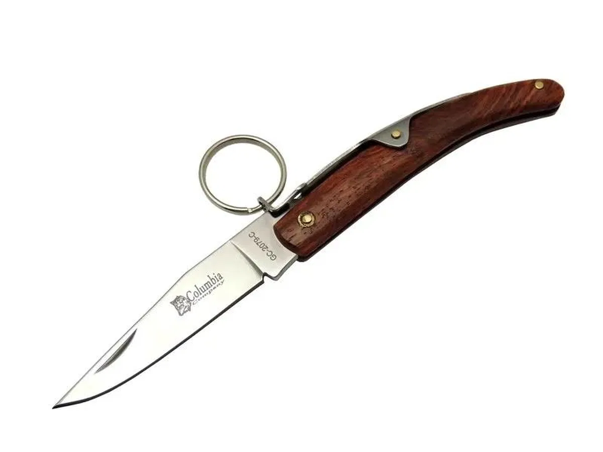 Okapi Gc2079c Kahverengi Kamp Çakı 16, 5cm - Manuel, Kemerlikli, Ahşap Sap