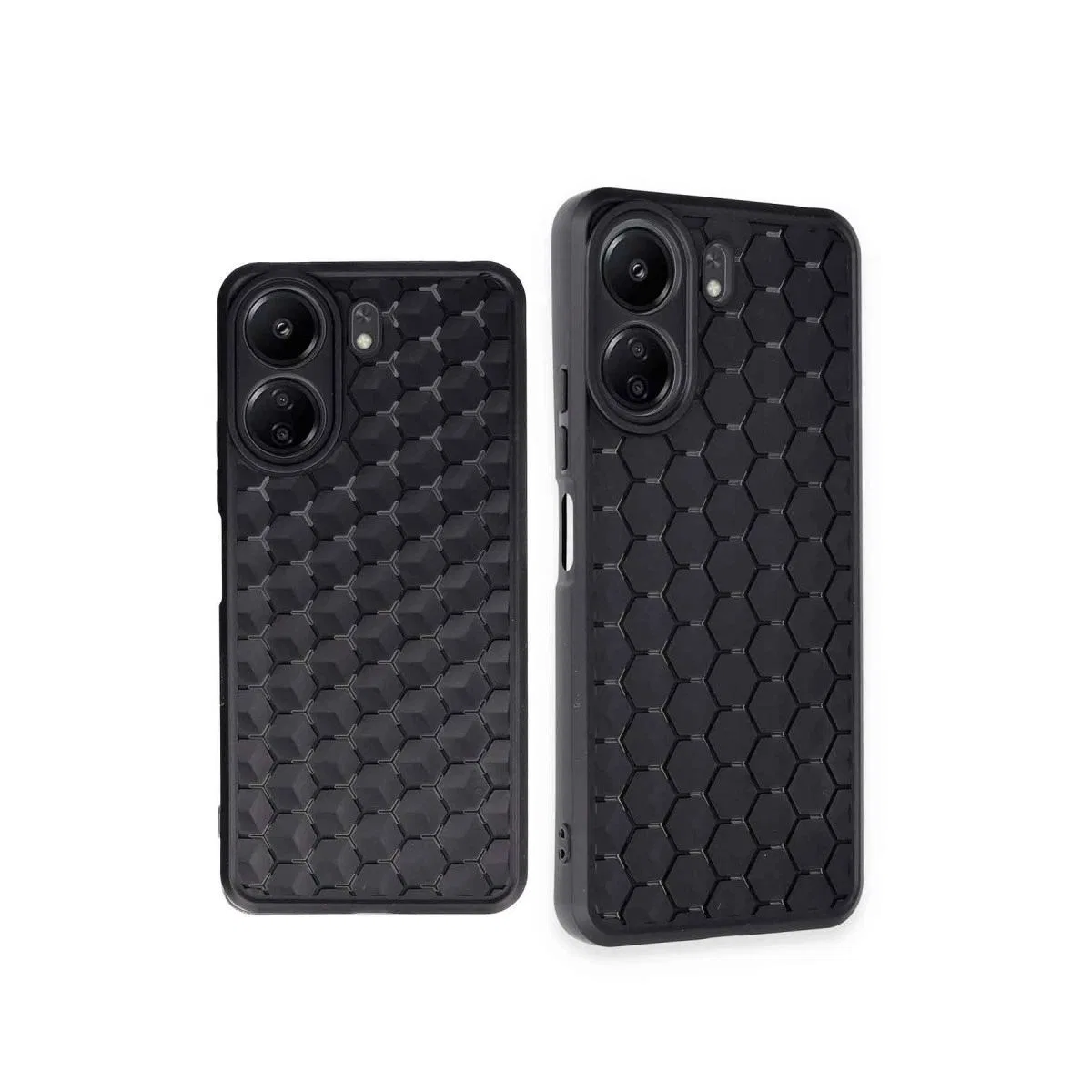 Xiaomi Redmi 13c Kılıf Petek Silikon Kapak - Siyah görsel 3