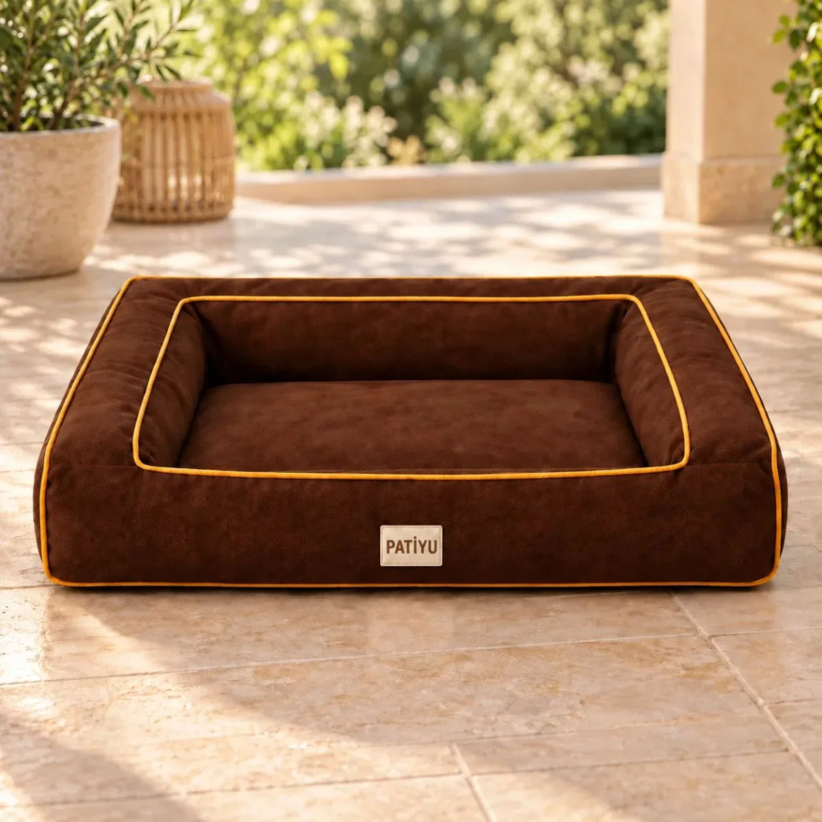 Kedi Köpek Yatağı Sofa Bed - Kiremit · Kahve
