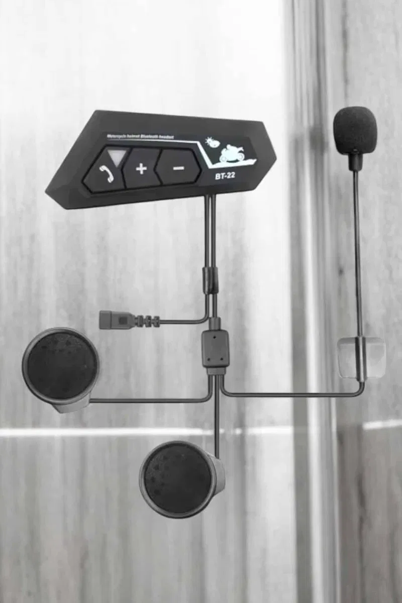 İnterkom Intercom Kask Kulaklık Bt22 Bluetooth Motosiklet Kulaklık 5. 0 Bluetooth görsel 3