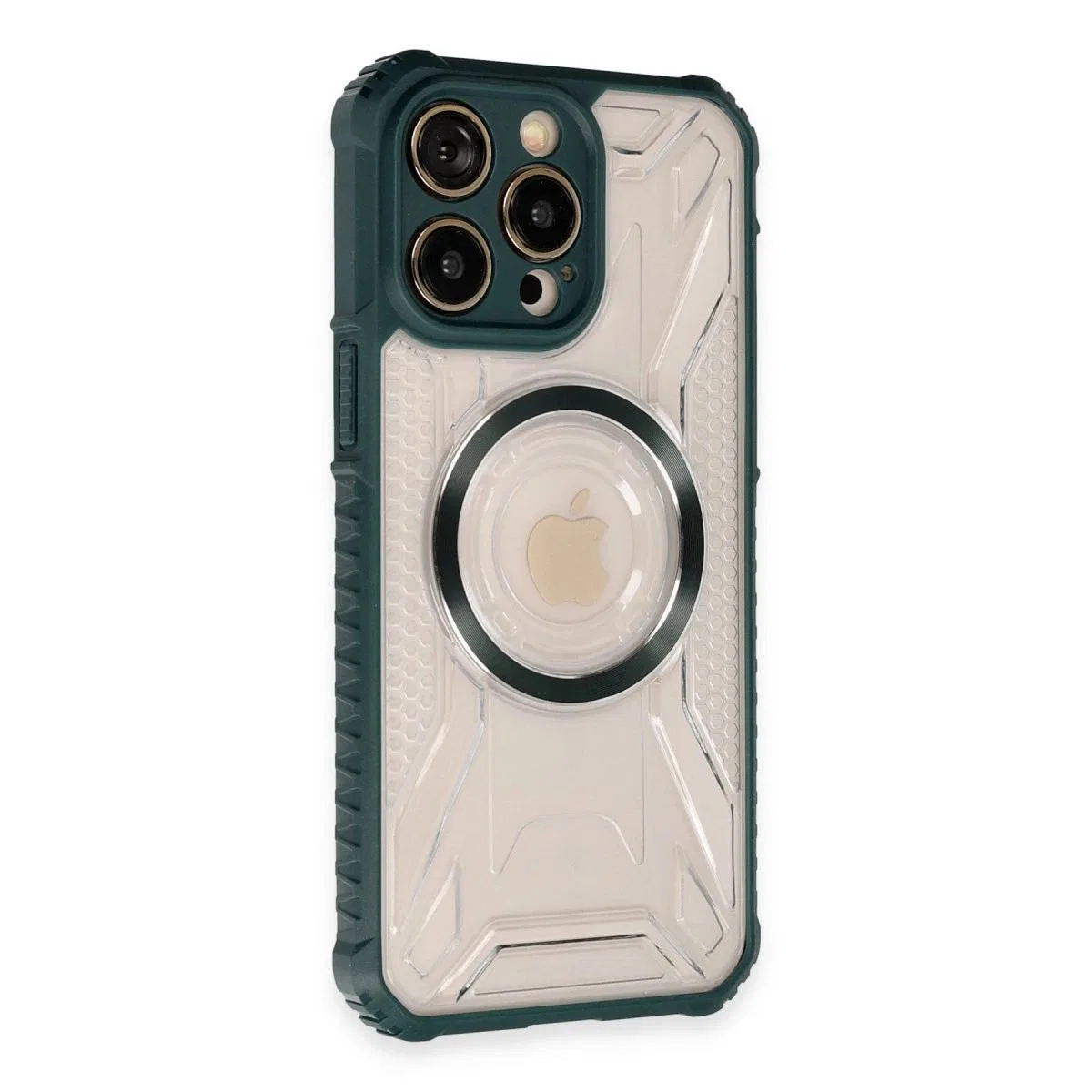 Apple İphone 14 Pro Kılıf Prag Magneticsafe Kapak - Koyu Yeşil görsel 2