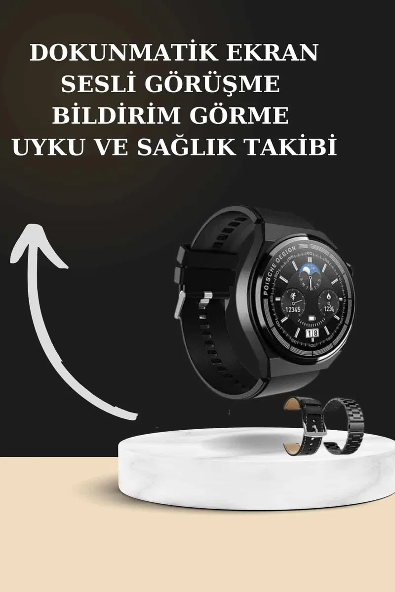 TWS Bluetooth Kulaklık ve Akıllı Saat Uyku Takibi Nabız Ölçer Uzun Pil Ömrü görsel 3