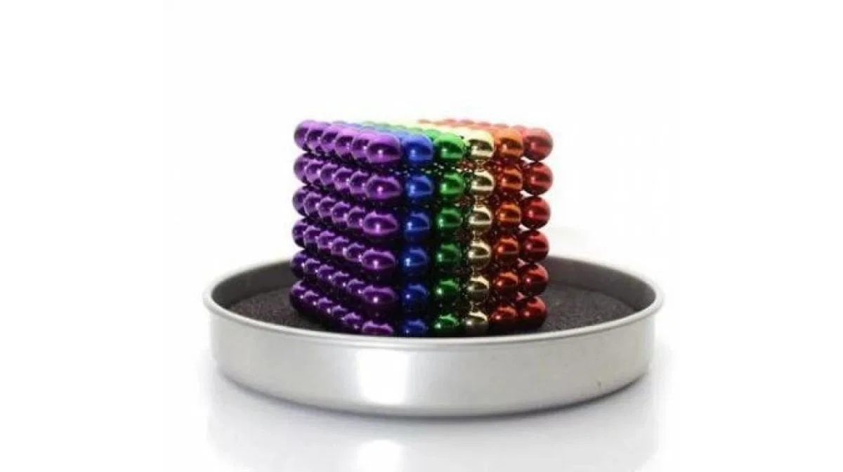 Renkli 216 Mıknatıs Neocube Mıknatıs 5mm Neodyum görsel 2