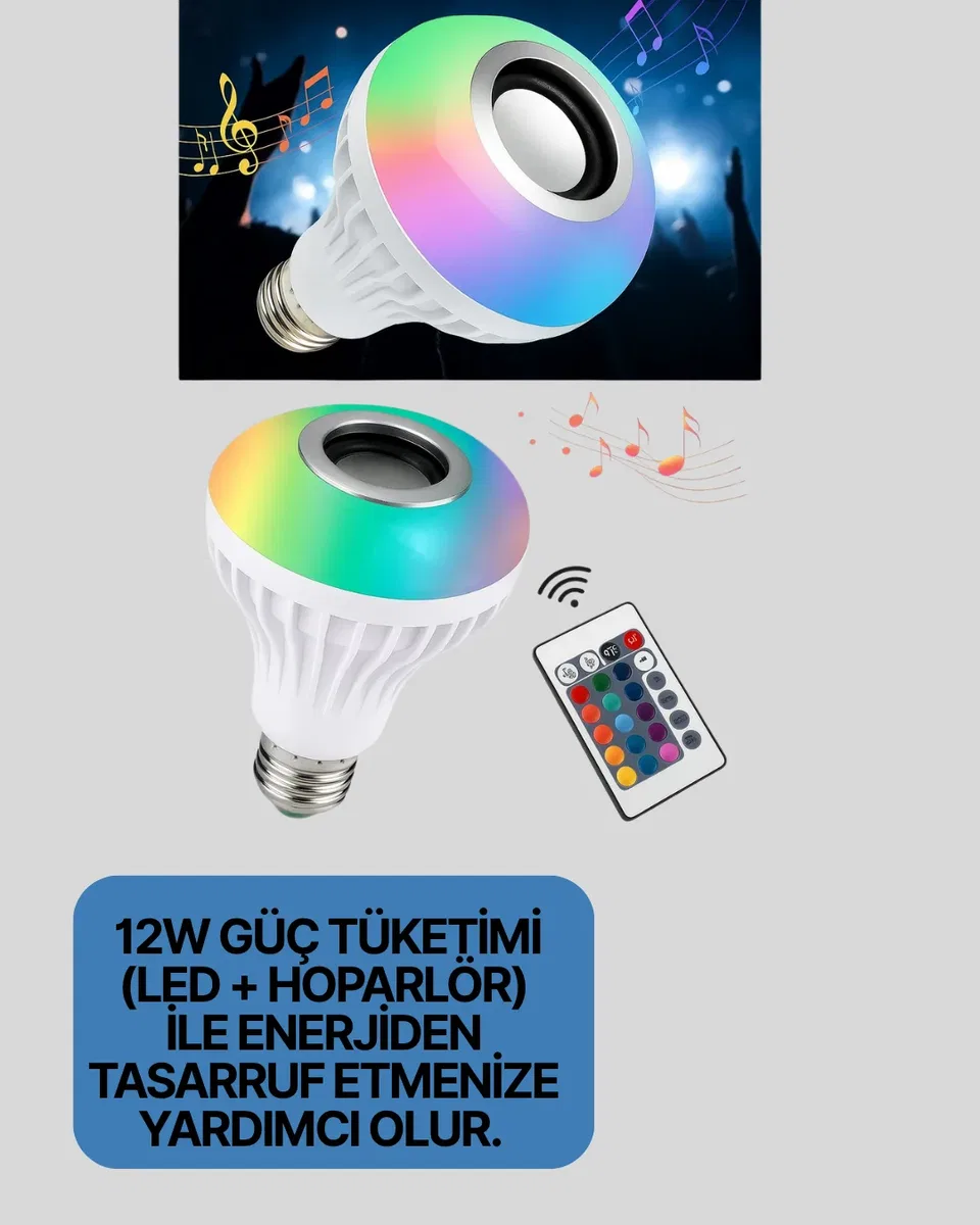 Bluetooth Bağlantılı RGB LED Ampul – Şık ve Fonksiyonel görsel 4