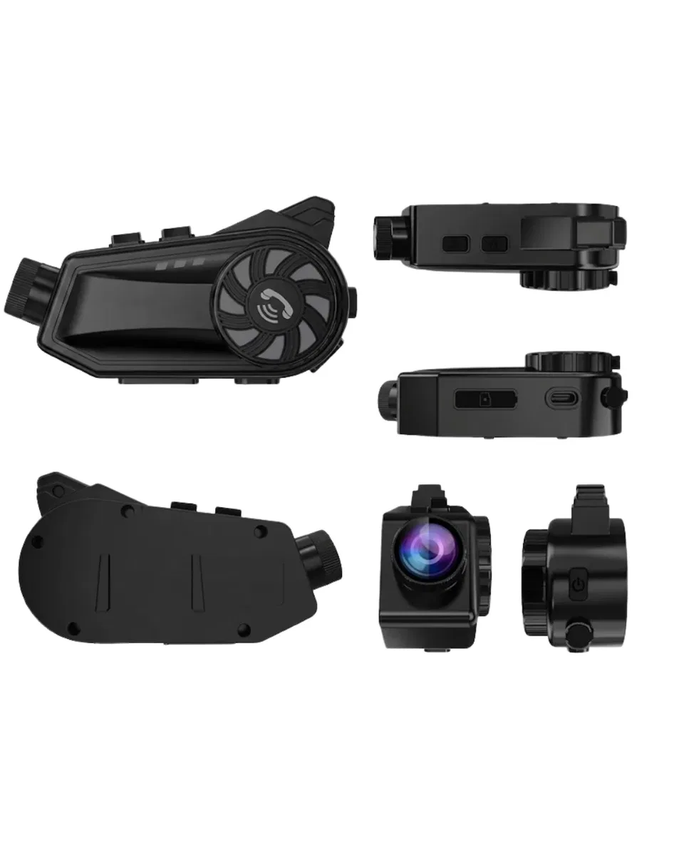 Motosiklet Kask Kamera Sistemi Gece Görüş Destekli Bluetooth ve Uzun Pil görsel 4