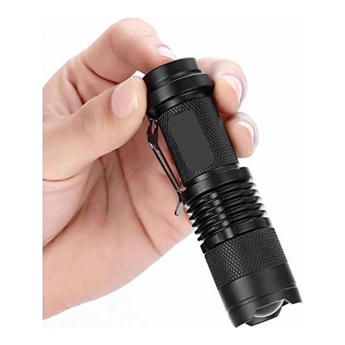 Km-87 Polis Tipi Zoomlu Şarjlı Metal Dağ Kamp Cep Feneri Cree Led 2300 Lumens görsel 5