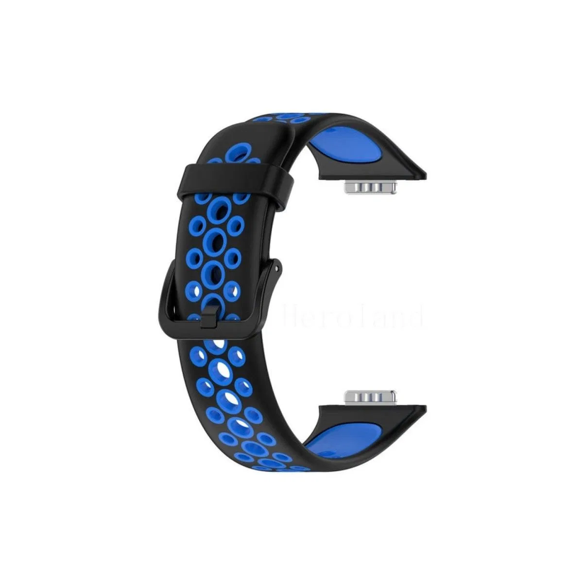 Huawei Watch Fit 2 Spor Delikli Kordon - Siyah-mavi görsel 2