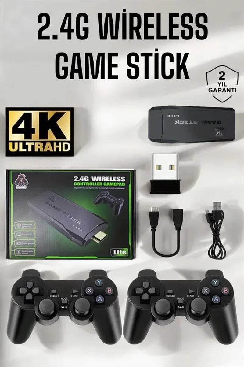 Gaming Atari 2. 4g Uyumlu Kablosuz Çift Kol Game Stick görsel 2