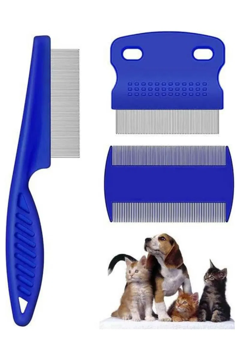 Evcil Hayvan Tarak Seti 4'lü Bit Tarağı Ked Köpek Tüyüne Uygun görsel 3
