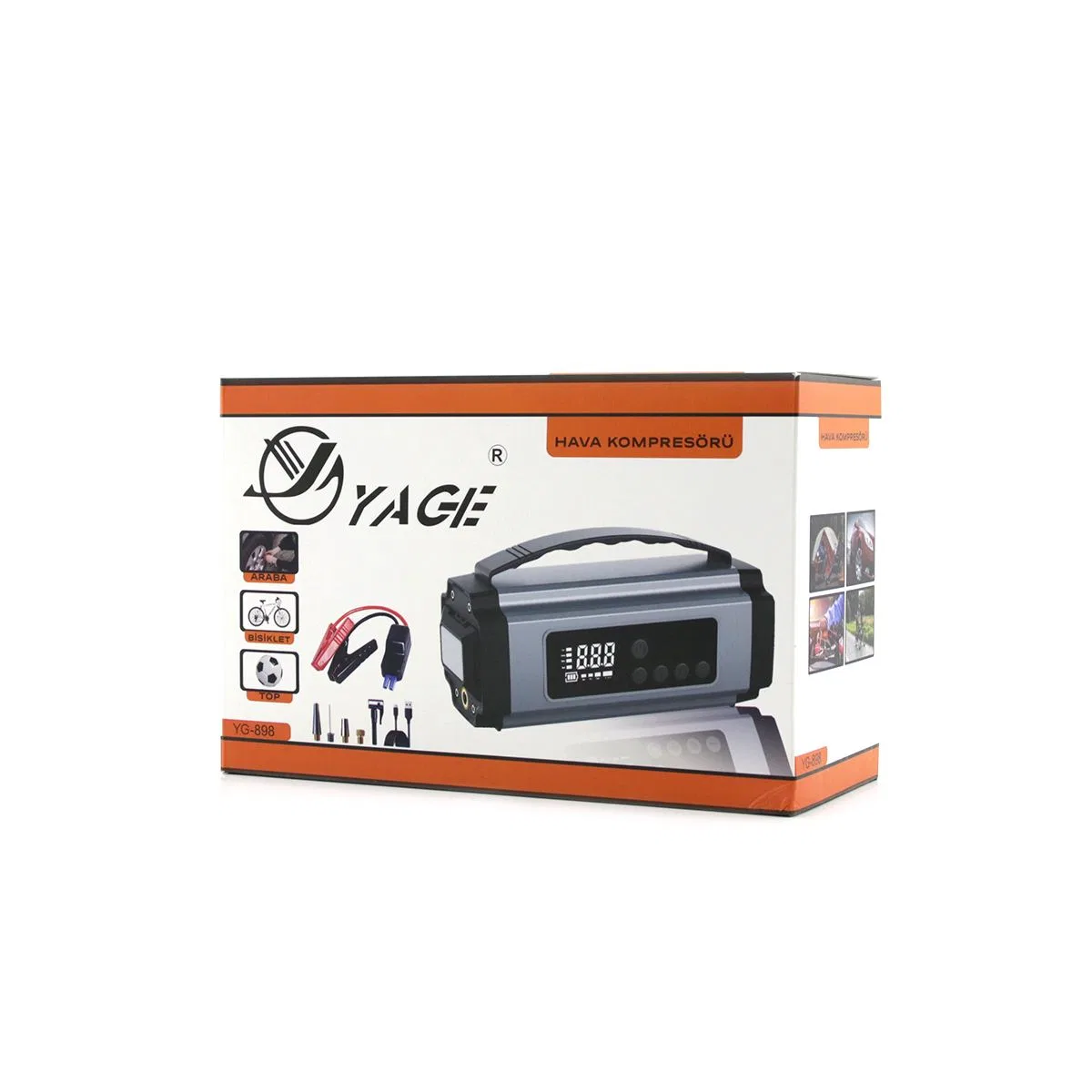120W Taşınabilir Araç Akü Takviye Seti - Powerbank & Fener görsel 3