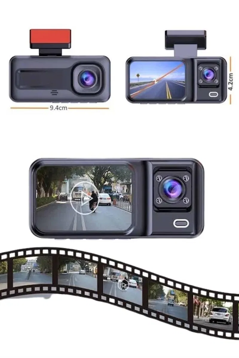2 İnç Araç İçi Kameralı Ekran 1080P Full HD Kaliteli Hafıza Kart Destekli görsel 5