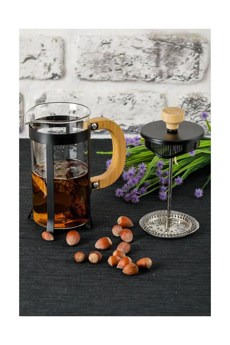 Lüx Cam 350 ml French Press Siyah görsel 4