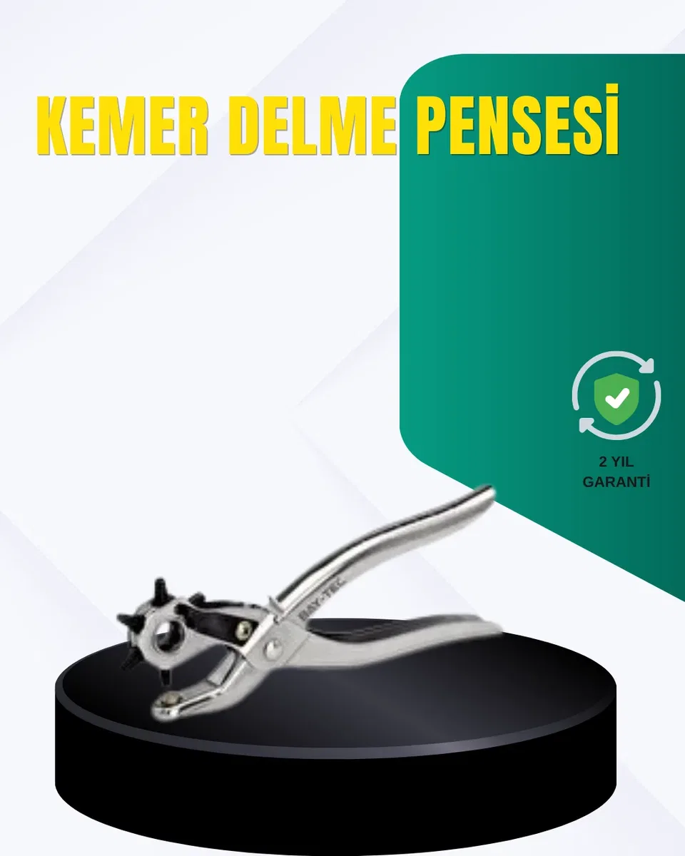 Metal Gövdeli Ayarlanabilir Deri Delme Pensesi 2. 5–5 mm Delik Açma Aracı