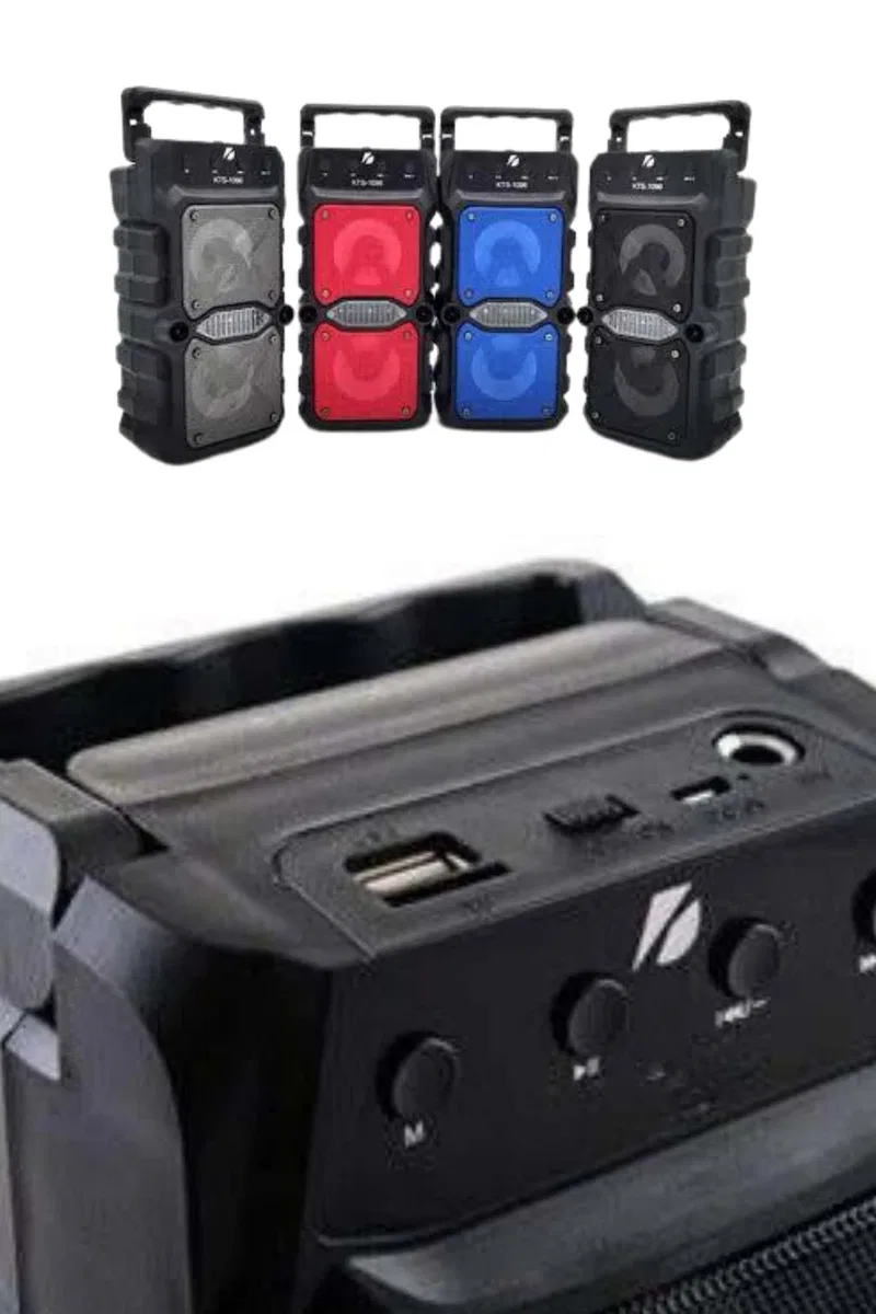 Çift Çıkışlı Güçlü Bataryalı Kablosuz Yüksek Ses Kaliteli Bluetooth Hoparlör görsel 3