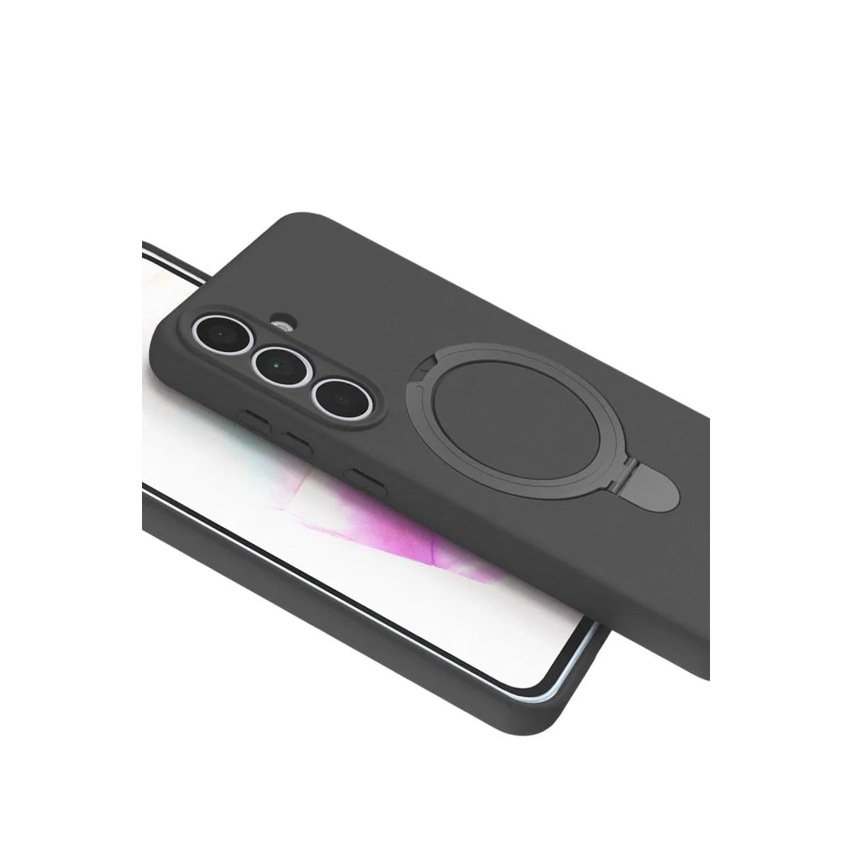 Samsung Galaxy S24 Fe Regal Magsafe Standlı Kapak - Titan Gri görsel 4