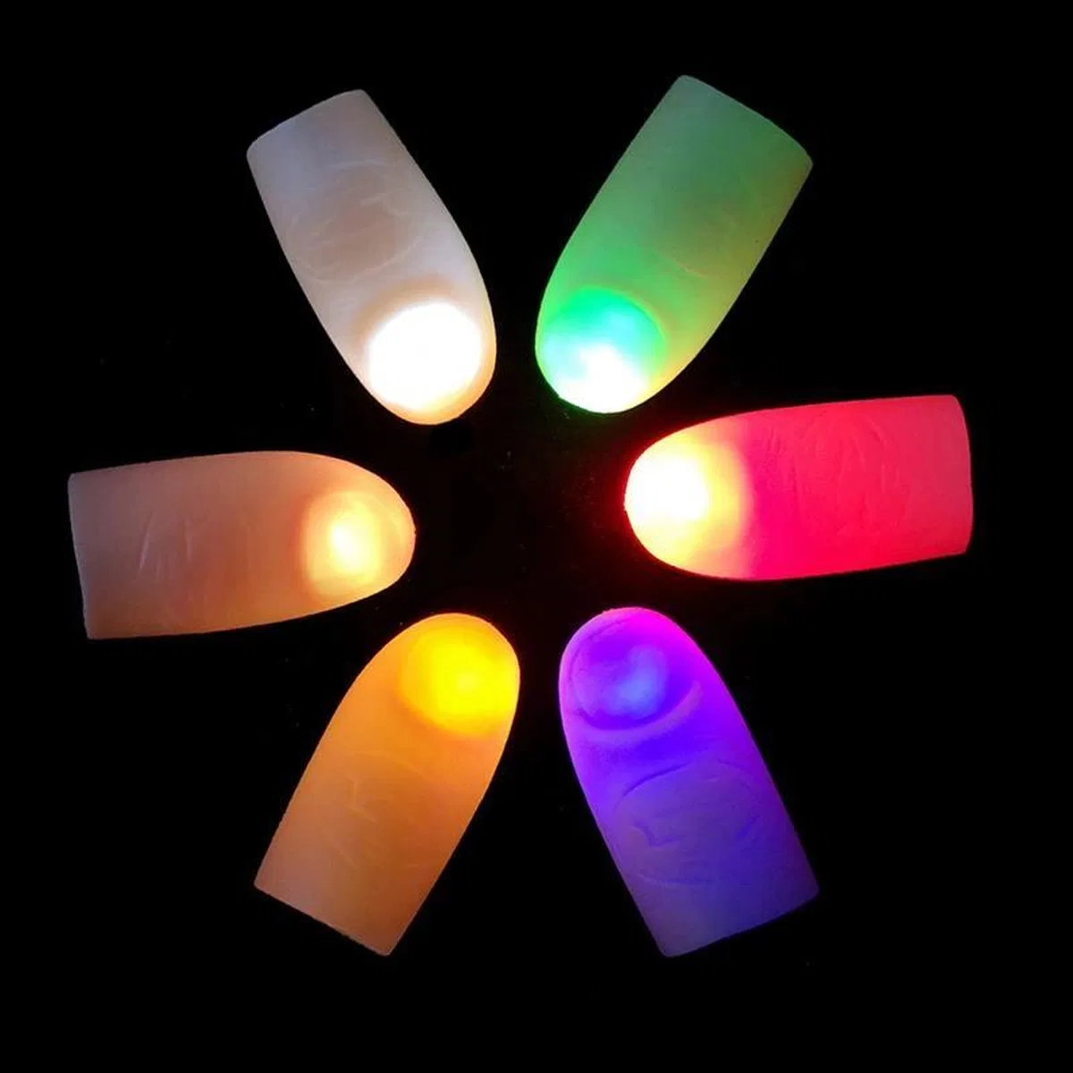 Led Işıklı Renkli Sihirli Parmak Işıklı Parmak Şaka Parmak 1 Adet görsel 2